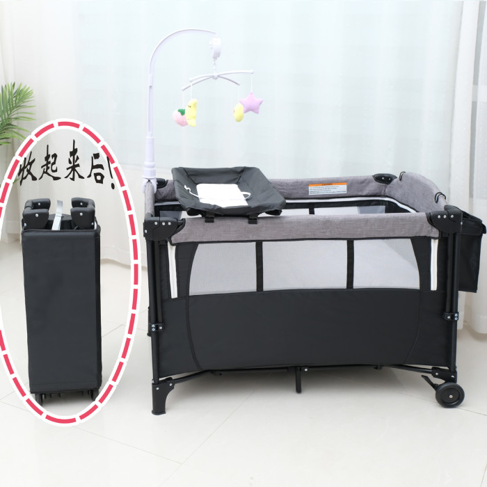 2323Jគ្រែចល័ត  ធ្វើជាទ្រង់លេងបាន ធ្វើបាក់ពើកបាន ដាក់ជាប់ជាមួយគ្រែមនុស្សធំបាន មានថែមកាបូបយួរ  មុង កម្រាល កណ្ដឹងភ្លេង កូនគ្រែសំរាប់ស្លៀកពាក់រឺប្ដូរខោទឹកនោម កន្ដ្រក់ដាក់អីវ៉ាន ជើងប៉ាក់ពើក ខ្សែរឹតជាប់គ្រែមនុស្សធំ