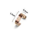 CAE8  high quality 316L steel Gold Plated earring studs for women jewelry