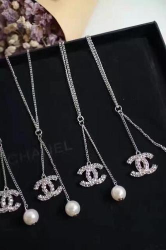 CHN83  Classic gold-plated ladies double-sided diamond necklace