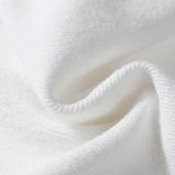 DIC702  Cotton round neck sweater embroidery word