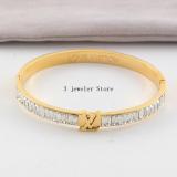 LVB74   316L steel and crystal with 18K gold plated