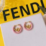 FE3  Fashionable metallic light-sensitive surface F letter color dripping earrings