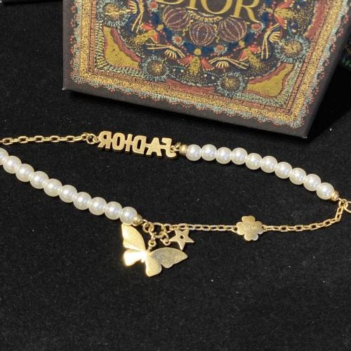 DB109  Lady Crystal Diamond➕Pearl Bee Bracelet