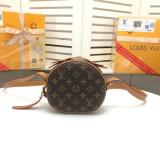 GLP201 Classic Women's Shoulder Bag Round Leather Crossbody Bag 18x16x6x5CM