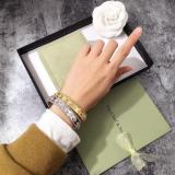 VAB7 Fashionable high quality four leaf flower bracelet gold plated