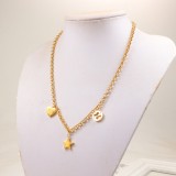 GCN12  Star pendant, thick three-dimensional letter short necklace