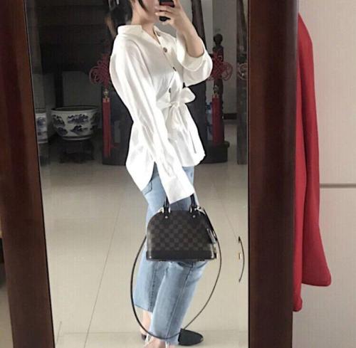 GLP9   24X18X12cm Bag women classic Original leather Alma bag  high quality with box