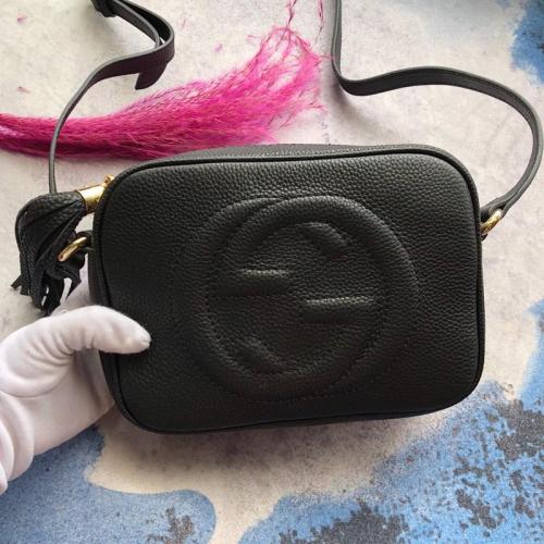 GGP76  leather Ladies black camera bag  21*15*7cm
