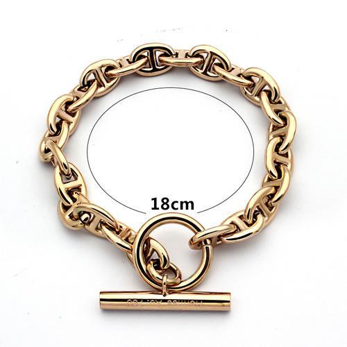 HB18  Bracelet 316L steel plating gold Bangle Jewelry