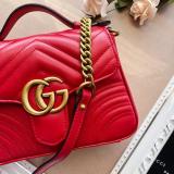 GGP53 Size 21-15.5-8cm and 26.5-20-9cm leather G bag