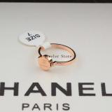 CHR17  Titanium steel round couple letter medal event ring