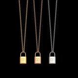 LN21 316L steel gold plated L*V necklace high quality jewelry