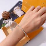 LVB121 Ladies Shiny Sticky Clay Diamond Narrow Edition Titanium Steel Bracelet