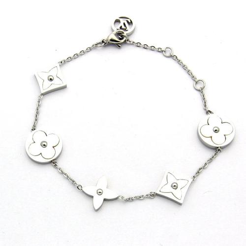 LVB88 316L steell gold plated bracelet flower shell bracelet
