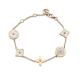 LVB88 316L steell gold plated bracelet flower shell bracelet