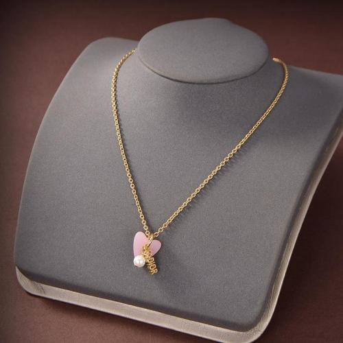 DIN23  Classic Lady Brass Love Necklace