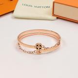 LVB127  Four Leaf Flower Hollow Titanium Steel Bracelet