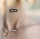 CHN37  Fashion high quality women's meteor two-tone cross necklace