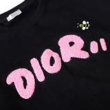 DIC702  Cotton round neck sweater embroidery word