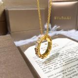 BVN40  Women's Diamond Snake Interval White Shell Ring Necklace
