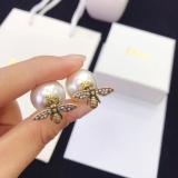 DE82 Classic Pearl Letter Stud Earrings
