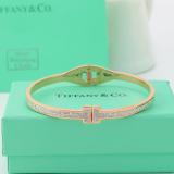 TB8  Exquisite stainless steel gold-plated jewelry T bracelet