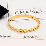 CHB55  18K Titanium Steel Bracelet with Hollow Letters and Diamonds Women's Bracelet