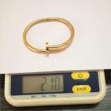 CAB12 bangle 316L steel with 18K gold plated women size or man size jewelry