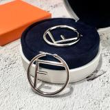 FE1  18K white gold plated brass