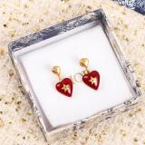 DE129  Classic ladies love pattern stud earrings