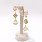 VAE11 Four leaf grass gilded Earrings