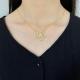 VAN26 Classic flower high carbon diamond full diamond necklace with smooth and graceful lines