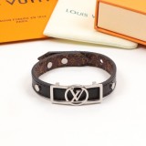 LVB110  Belt titanium steel bracelet couple, hollow three-dimensional alphabet with bracelet