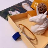 LVB121 Ladies Shiny Sticky Clay Diamond Narrow Edition Titanium Steel Bracelet