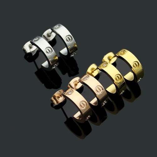 CAE8  high quality 316L steel Gold Plated earring studs for women jewelry