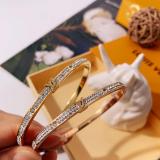 LVB121 Ladies Shiny Sticky Clay Diamond Narrow Edition Titanium Steel Bracelet