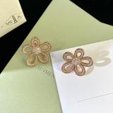 VAE25 Classic flower high carbon diamond full diamond earrings
