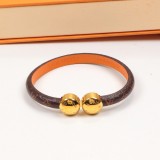 LVB59  Round three-dimensional buckle, belt titanium steel bracelet for lovers