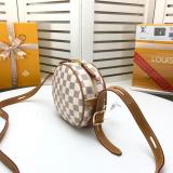 GLP201 Classic Women's Shoulder Bag Round Leather Crossbody Bag 18x16x6x5CM