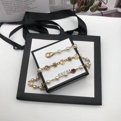 GN102  Finished metal ring type initials pearl necklace bronze