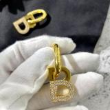 BUE1 B letter with diamond detachable earrings