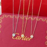 CAN1 Rose Gold Lock Single Diamond Short Necklace, Fading and Anti-allergic
