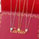 CAN1 Rose Gold Lock Single Diamond Short Necklace, Fading and Anti-allergic