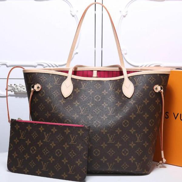 GLP8   32x29x17cm Neverfull Bag high quality L*V   bag for lady gift Canvas leather