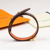 LVB83  flower leather letter Pendant Bracelet 316L steel women