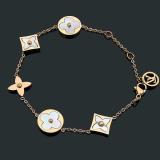 LVB88 316L steell gold plated bracelet flower shell bracelet