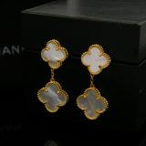 VAE3 Four leaf grass gilded Earrings  jewelry