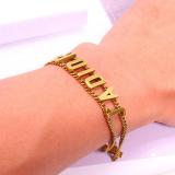 DIB9  Bracelet 316L steel plating gold Bangle Jewelry