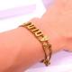 DIB9  Bracelet 316L steel plating gold Bangle Jewelry