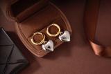 BAE1  18k gold plated brass earrings